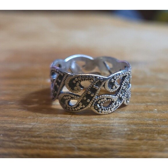 Vintage sterling silver ring sz 7 - Picture 1 of 4